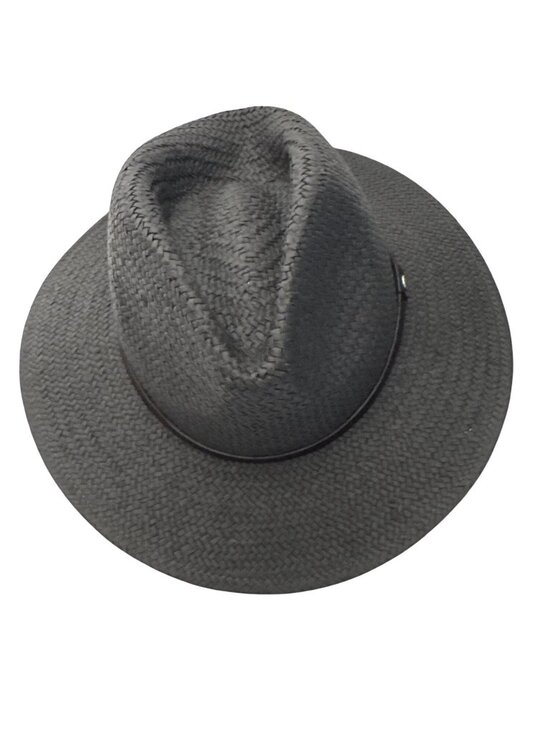 NWT Rag & Bone Packable Straw Fedora Hat Black Size Small main image 7